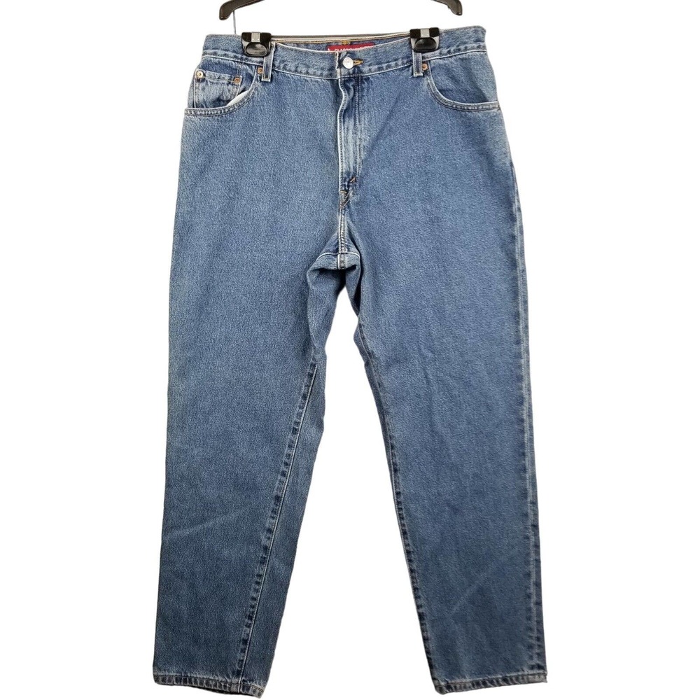 Levis 550 Classic Relaxed Jeans Womens Size 16 Mis M Medium Wash Blue Denim